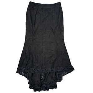 Killstar Black Lace Midi Skirt